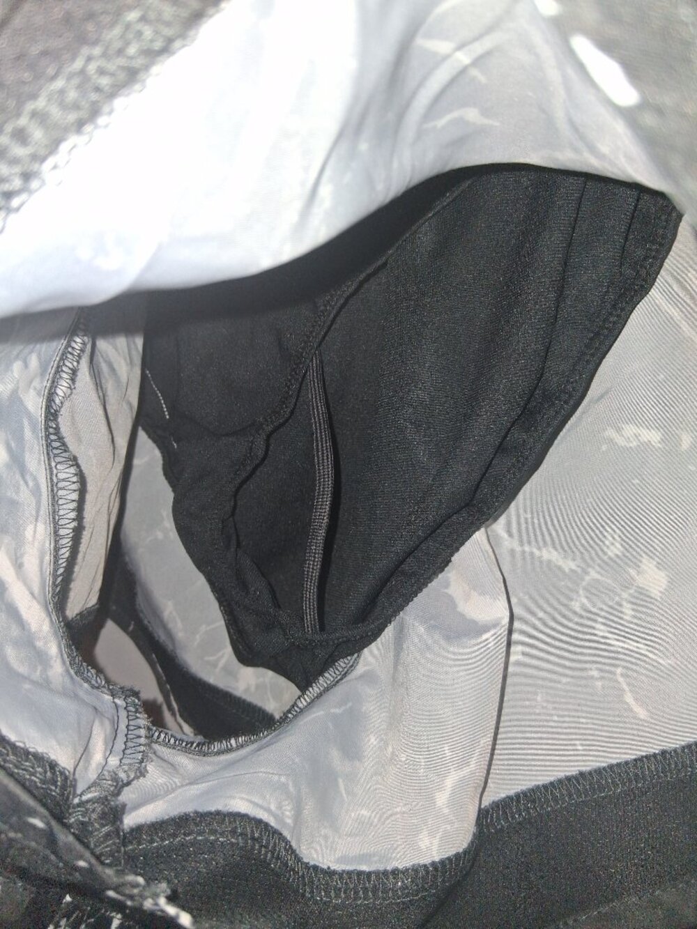 LEG3ND Black White Marble Athletic Running Shorts XL Lined Elastic Waist Gym - Picture 7 of 9